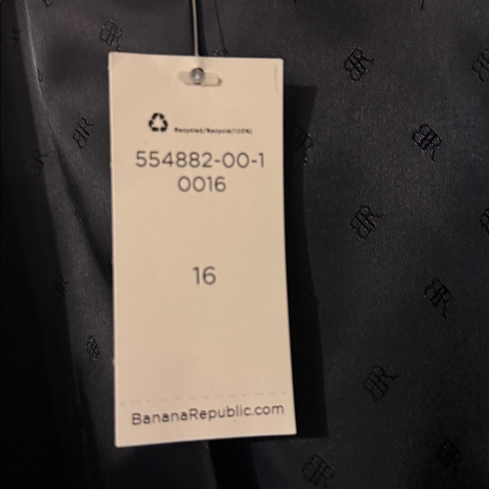 NWT- Banana Republic Refined wool blazer, navy blue, size 16 - Picture 11 of 12
